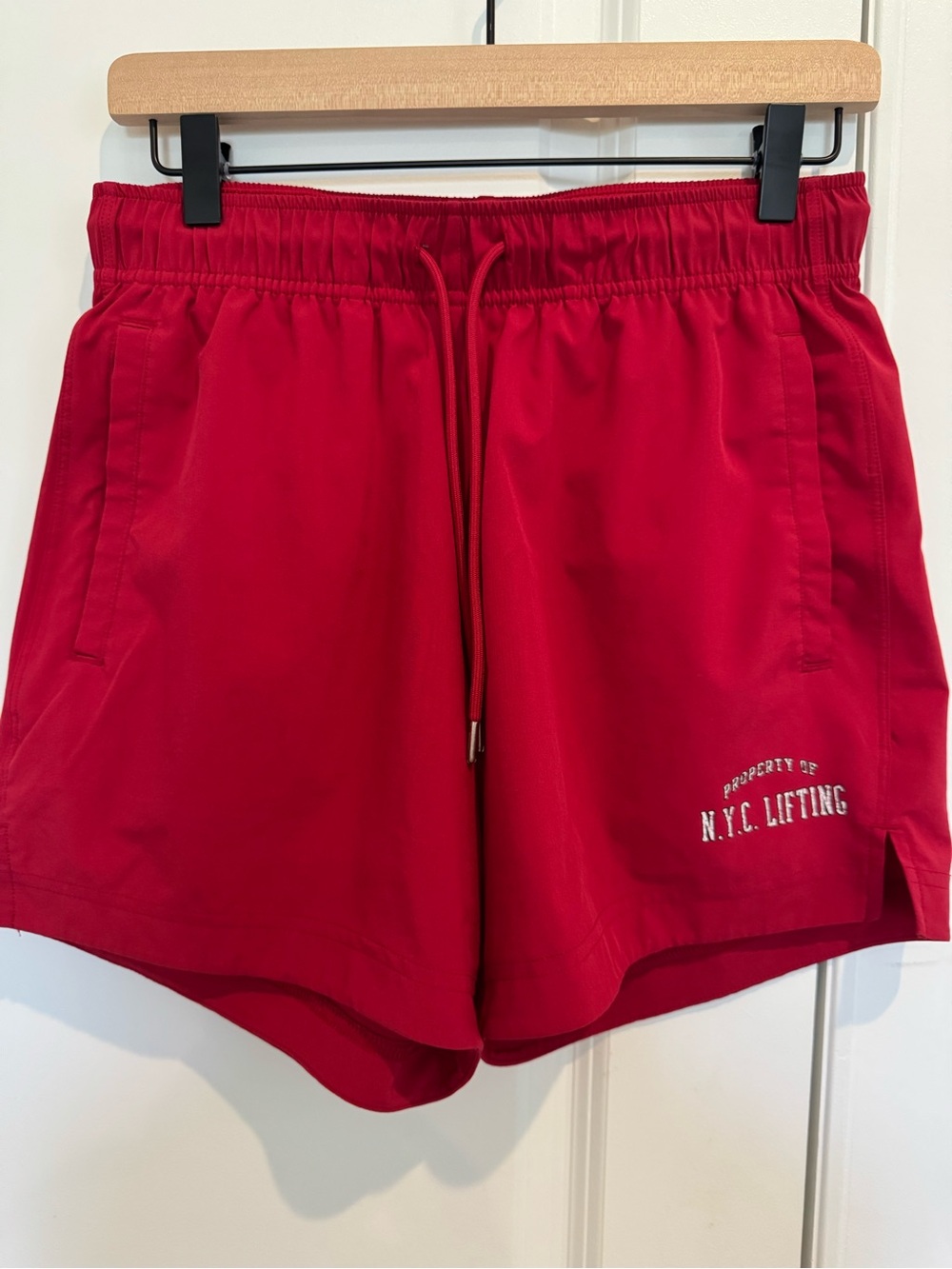 Abercrombie & Fitch Red Men's Athletic Shorts with Drawstring